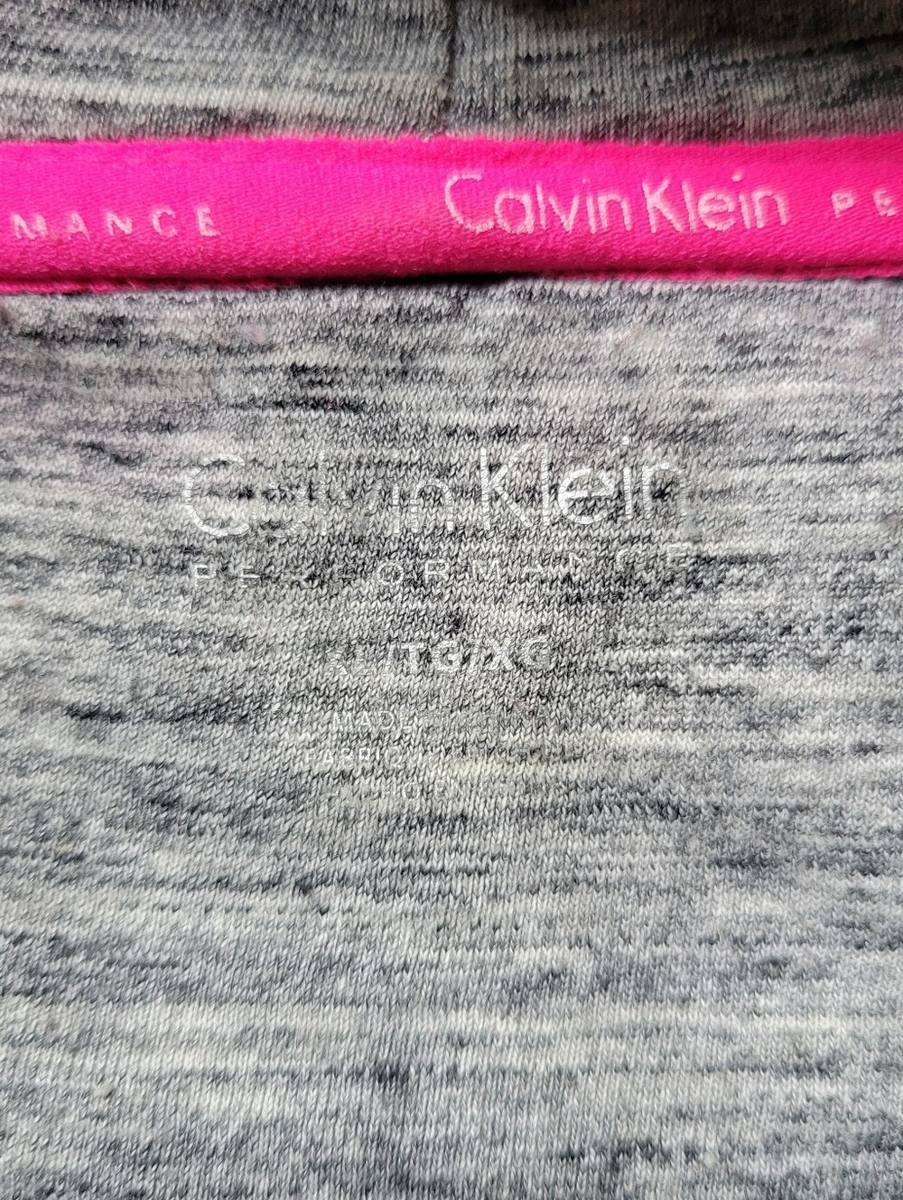 Calvin Klein Performance Hooded Fleece Sweatshirt Side Slit Gray Women's XL - Picture 6 of 8
